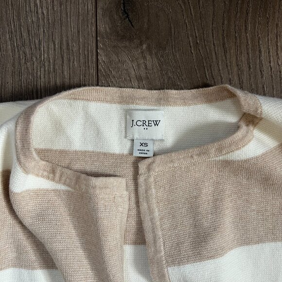 Reimagined by J Crew striped open front cardigan 100% cotton size XS - Picture 3 of 4